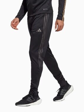 ADIDAS Black & Grey Stripes Track Pants